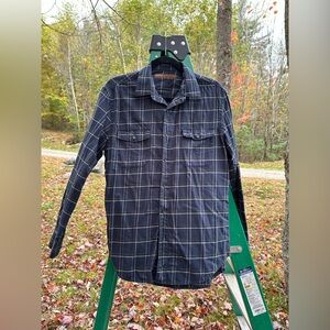 Perry Ellis Navy Plaid Shirt
